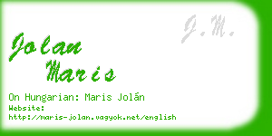 jolan maris business card